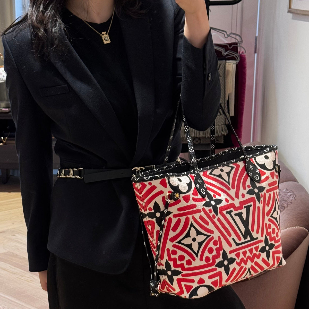 Neverfull MM Crafty Cream & Red