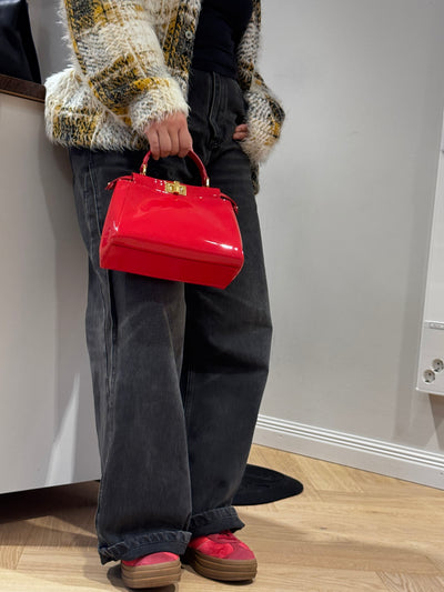 Peekaboo Mini Red Patent Leather