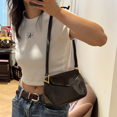 Toyin Shoulder Bag Brown Brushed Leather