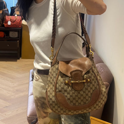 New Pelham Hobo Bag GG Canvas Brown