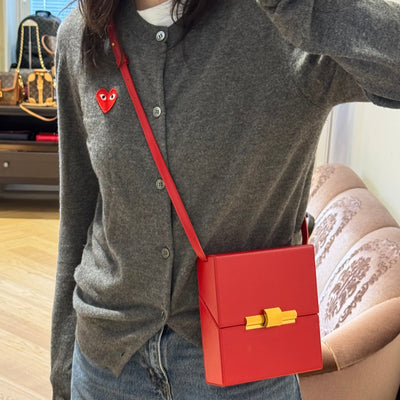 Daisey Crossbody Bag Red Calfskin Leather