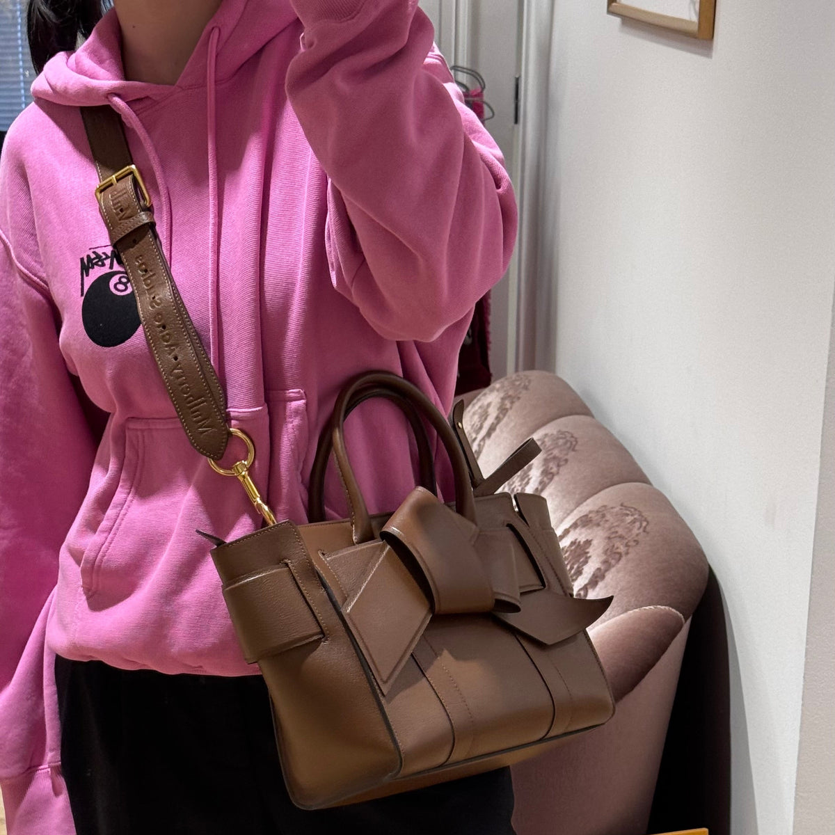 Mulberry x Acne Studios Small Musubi Bayswater Oak Leather