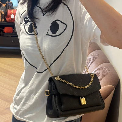 Anytime Flap Bag Black Monogram Empreinte Leather