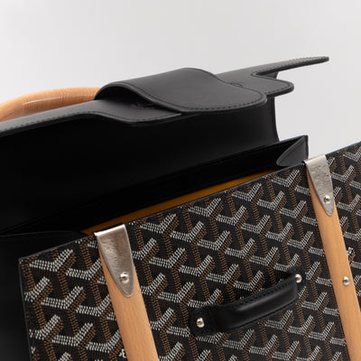 Saigon MM Black Goyardine Canvas