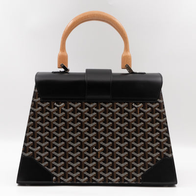 Saigon MM Black Goyardine Canvas