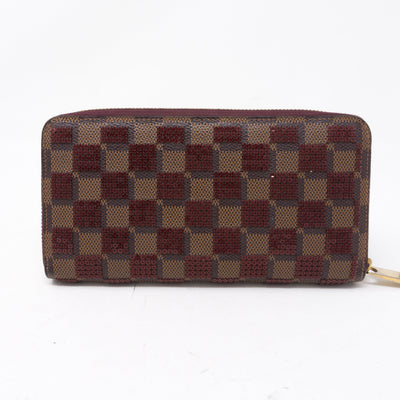 Zippy Wallet Damier Paillettes Red