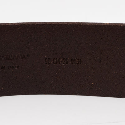 D&G Brown Leather Belt 90/36