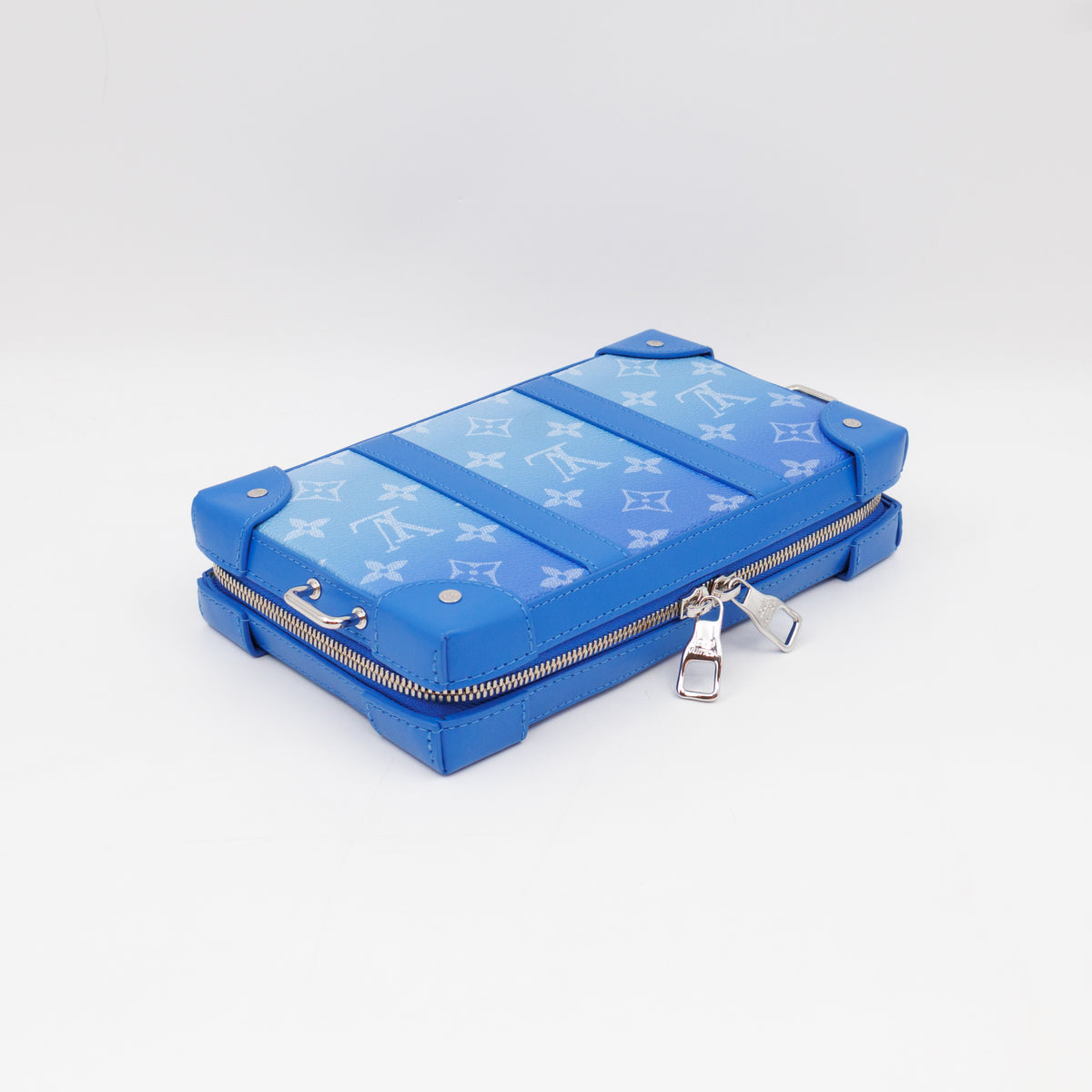 Soft Trunk Wallet Monogram Clouds Blue