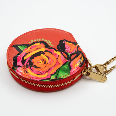 Coin Purse Roses Vernis Orange Sunset