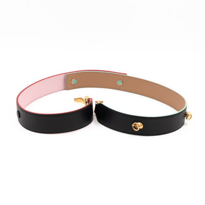 Strap You Black Leather Shoulder Strap