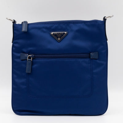Small Messenger Blue Tessuto Nylon
