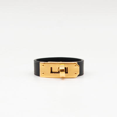 Kelly Glove Clip Black Leather Gold