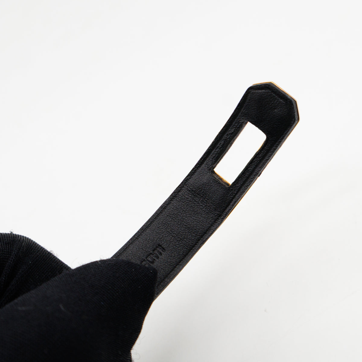 Kelly Glove Clip Black Leather Gold