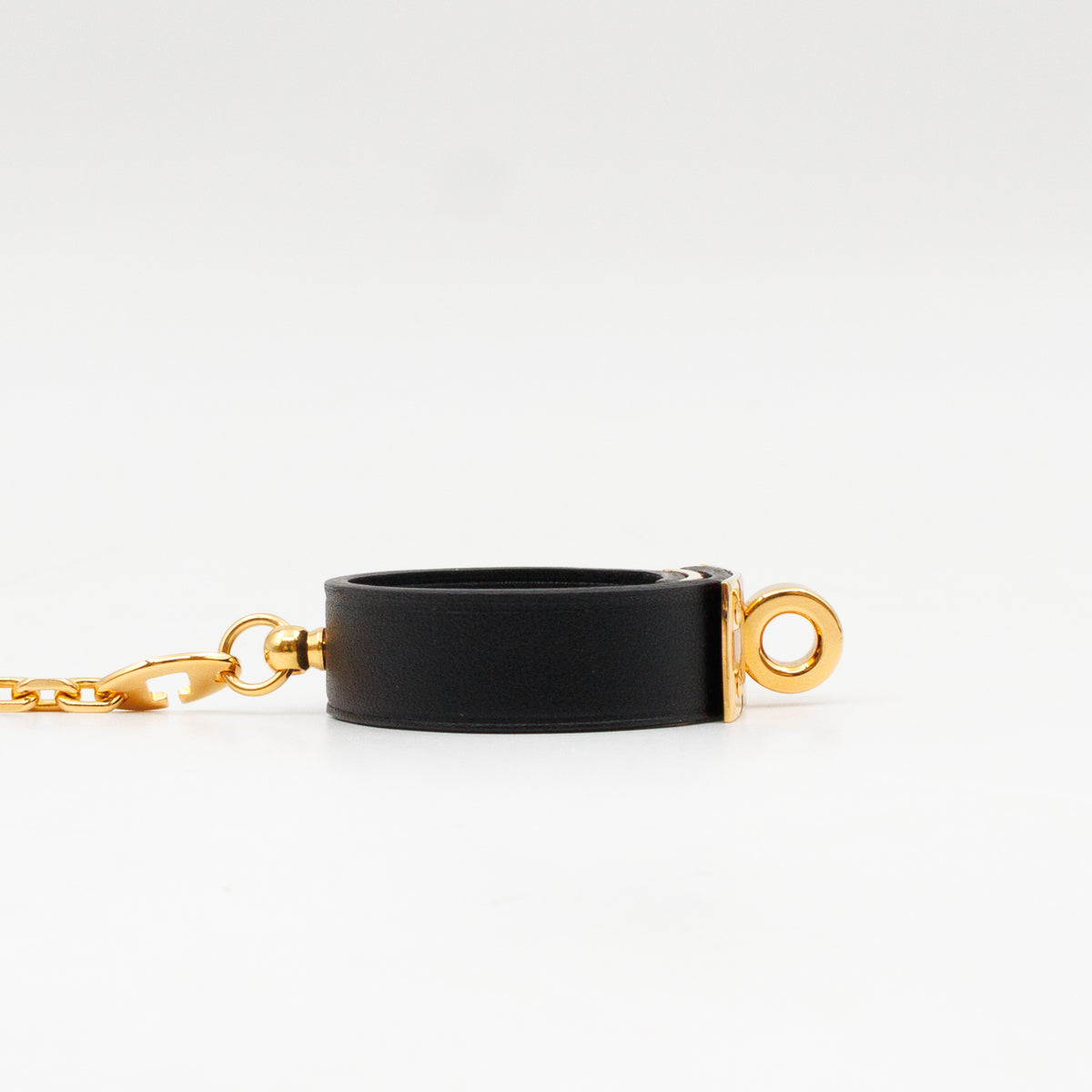 Kelly Glove Clip Black Leather Gold