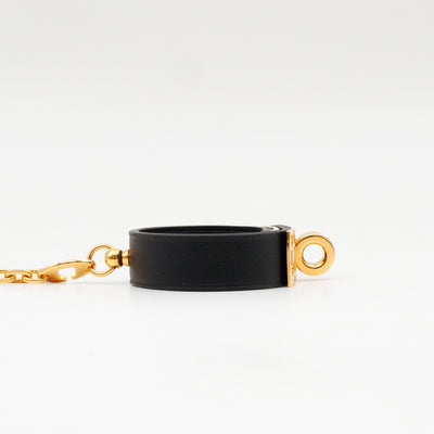 Kelly Glove Clip Black Leather Gold