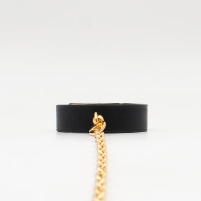 Kelly Glove Clip Black Leather Gold