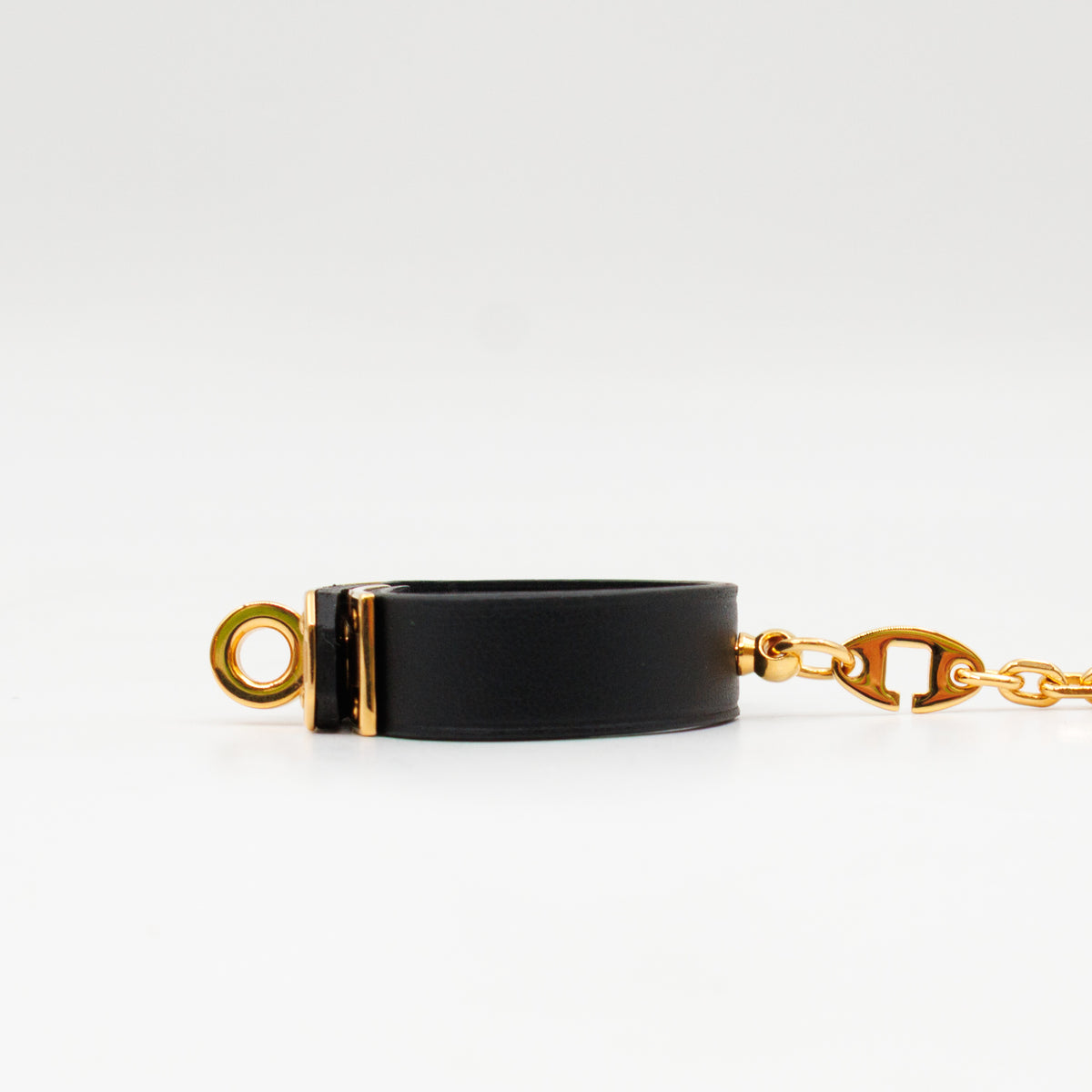 Kelly Glove Clip Black Leather Gold