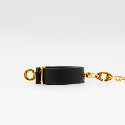 Kelly Glove Clip Black Leather Gold