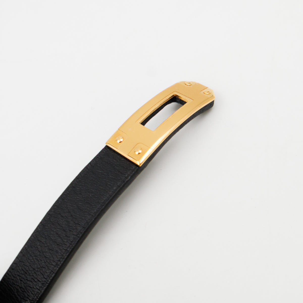 Kelly Glove Clip Black Leather Gold