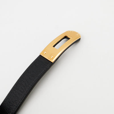 Kelly Glove Clip Black Leather Gold