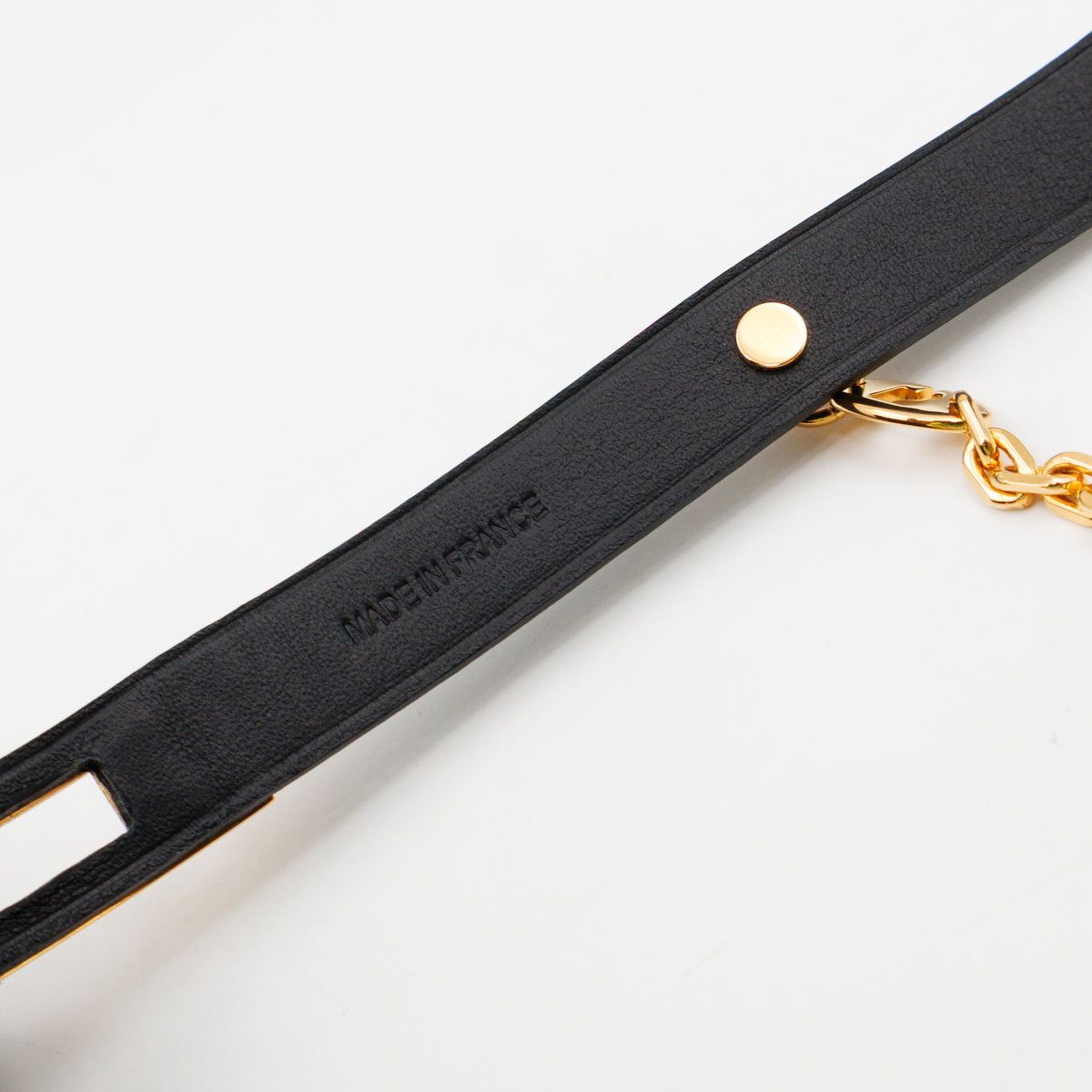 Kelly Glove Clip Black Leather Gold