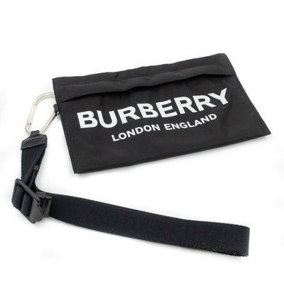 Logo Wrist Pouch Black Nylon