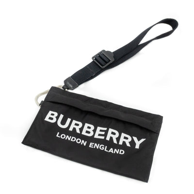 Logo Wrist Pouch Black Nylon