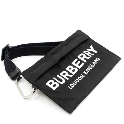 Logo Wrist Pouch Black Nylon