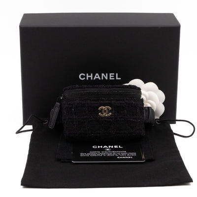 CC Arm Coin Purse Black Tweed