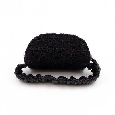 CC Arm Coin Purse Black Tweed