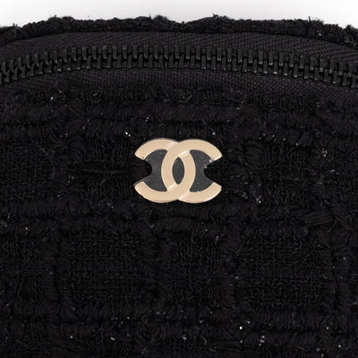 CC Arm Coin Purse Black Tweed