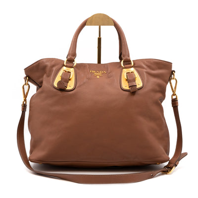 Shopping Tote Brown Soft Calfskin