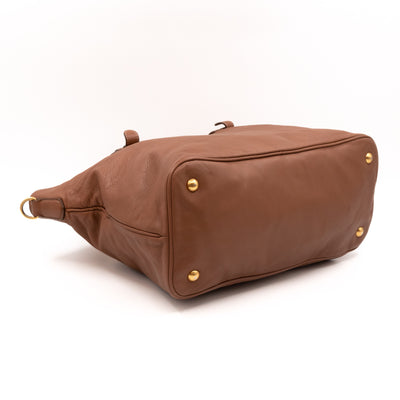 Shopping Tote Brown Soft Calfskin