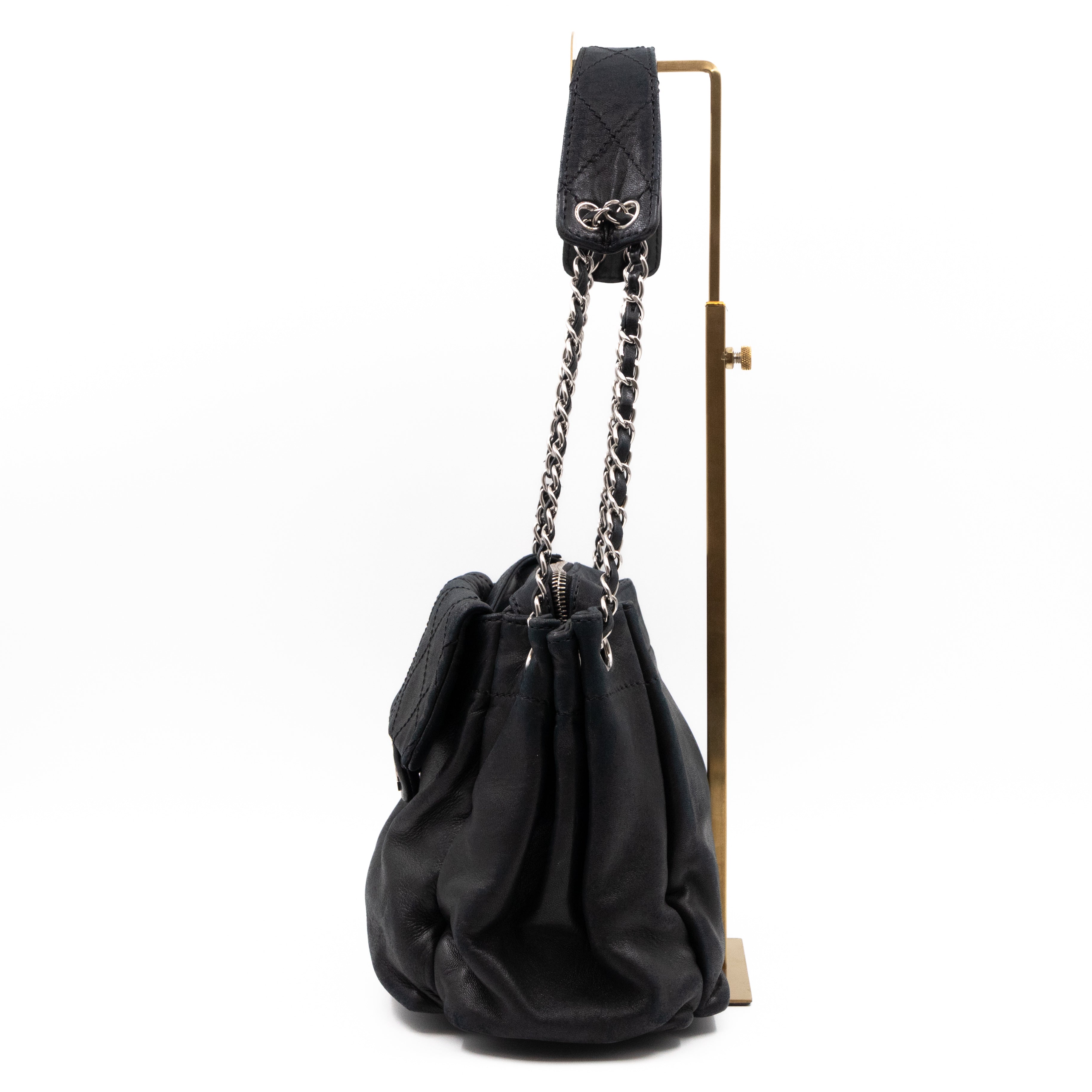 Rock 'n Chic Accordion Bag Black Leather