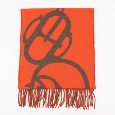 Boucles et Camails Muffler Cashmere Scarf Corail Écorce