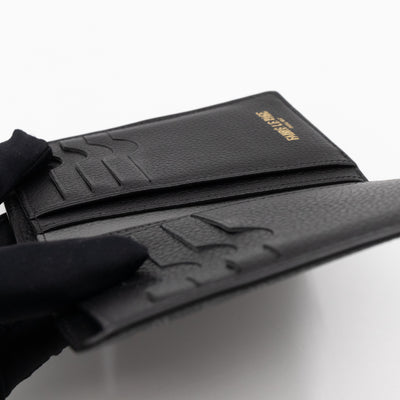 Etendard 8CC Wallet Steel Grey Scale Canvas & Black Leather