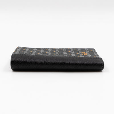 Etendard 8CC Wallet Steel Grey Scale Canvas & Black Leather