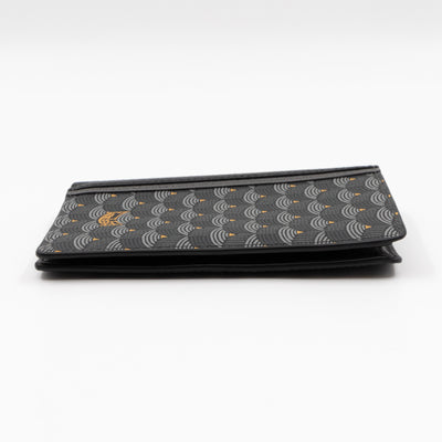 Etendard 8CC Wallet Steel Grey Scale Canvas & Black Leather
