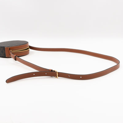 Round Purse On Strap Triomphe Canvas