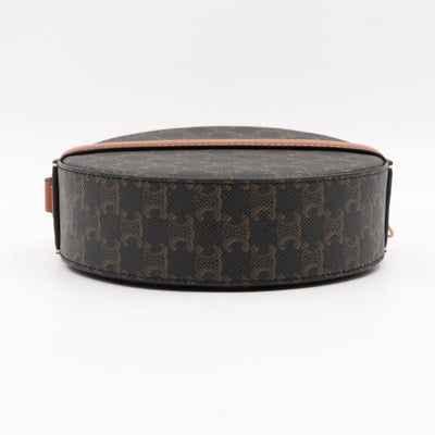 Round Purse On Strap Triomphe Canvas