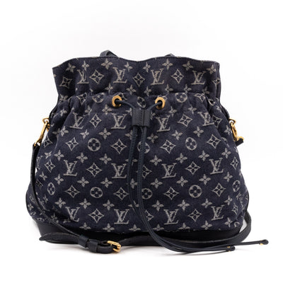 Noefull MM Monogram Denim Grand Bleu