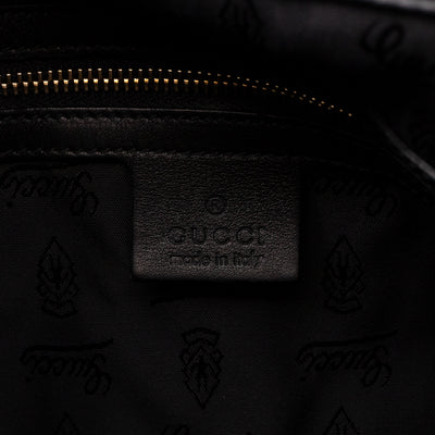 Babouska Indy Top Handle Bag Black White Leather
