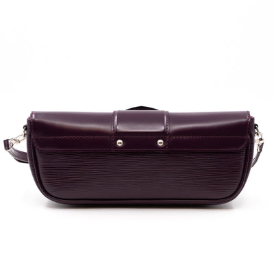 Pochette Montaigne Epi Leather Cassis