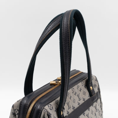 Josephine PM Idylle Monogram Mini Lin Blue Canvas