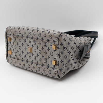 Josephine PM Idylle Monogram Mini Lin Blue Canvas