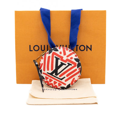 Round Coin Purse Crafty Cream & Red