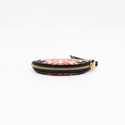 Round Coin Purse Crafty Cream & Red