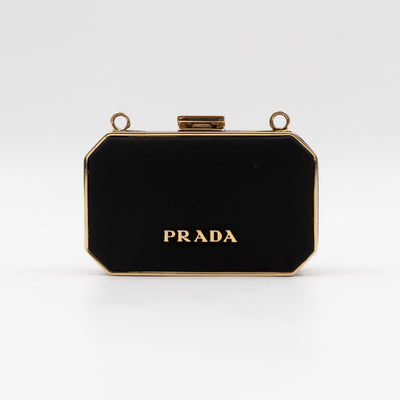 Vanity Case Black Nylon Saffiano Leather