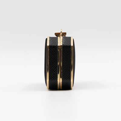 Vanity Case Black Nylon Saffiano Leather