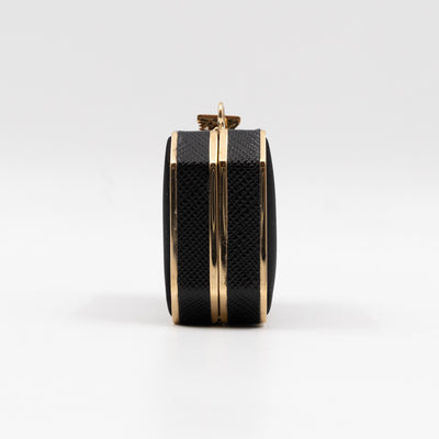 Vanity Case Black Nylon Saffiano Leather